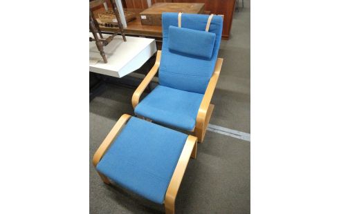 FAUTEUIL + REPOSE PIED IKEA