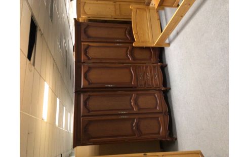 GARDE ROBES LOOK MERISIER 5 PORTES 3 TIROIRS