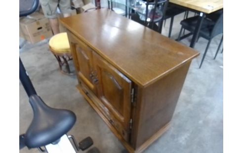 MEUBLE TV BOIS 2 PORTES 1 TIROIR