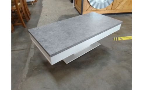 TABLE BASSE PLATEAU PIVOTANT IMITATION BETON