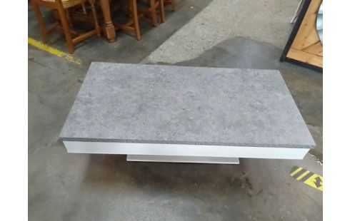 TABLE BASSE PLATEAU PIVOTANT IMITATION BETON