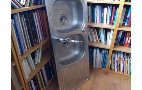 EVIER INOX 2 BACS AVEC MITIGEUR ET SIPHON