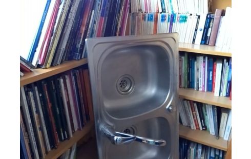 EVIER INOX 2 BACS AVEC MITIGEUR ET SIPHON