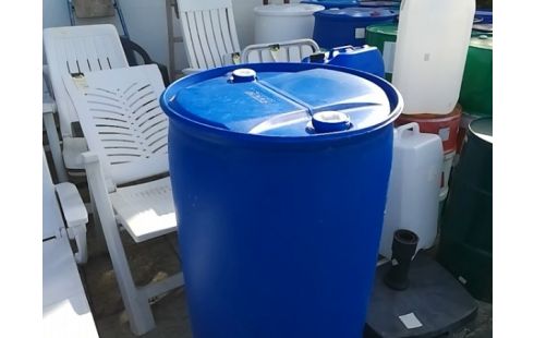 BIDON BLEU PLASTIQUE