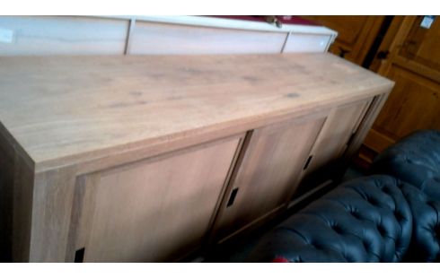 NIEDRIGES BUFFET EICHE MASSIV VERSCHIEBBAR