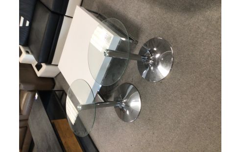 TABLE D APPOINT RONDE EN VERRE