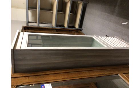 VITRINE MODERNE GRISE 2P