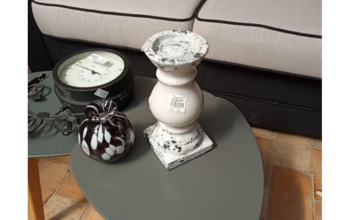 BOUGEOIR PATINE BLANC