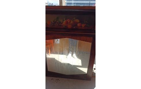 MIROIR BOIS SIGNE "NERLOW"