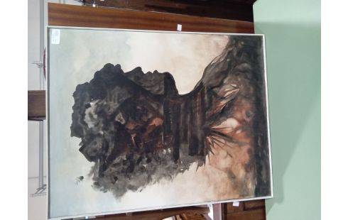 HUILE SUR TOILE VISAGE GM 74 X 92