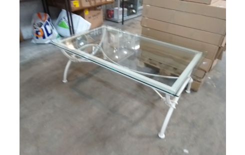 TABLE BASSE PLATEAU VERRE