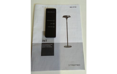 TERRASSE TROTEC IRS 2110 + TELECOMMANDE + MODE D EMPLOI