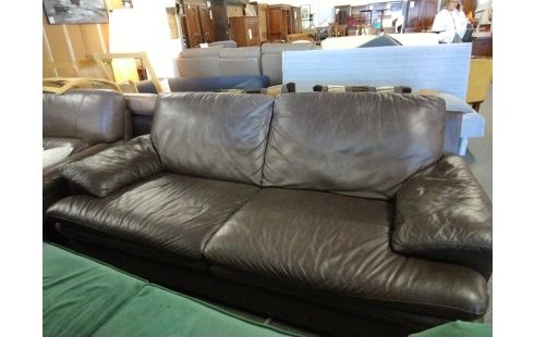 CANAPE CUIR CHOCOLAT