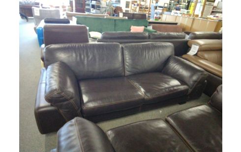 CANAPE ROCHE ET BOBOIS CUIR CHOCOLAT