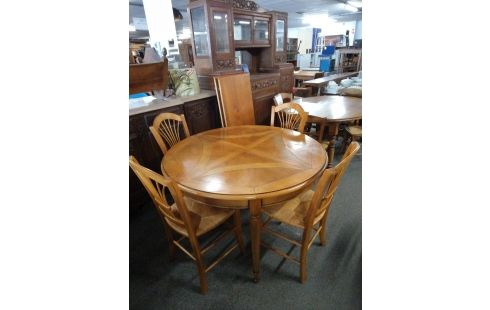 TABLE TEINTE MERISIER 2ALLONGES