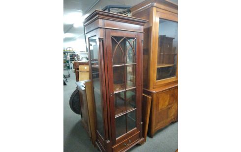 VITRINE BOIS EXOTIQUE COLONNE