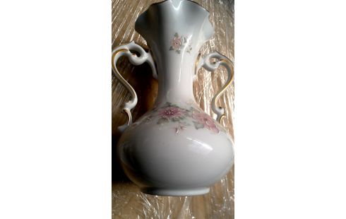 VASE LIMOGES BLANCHE PORCELAINE FLEUR