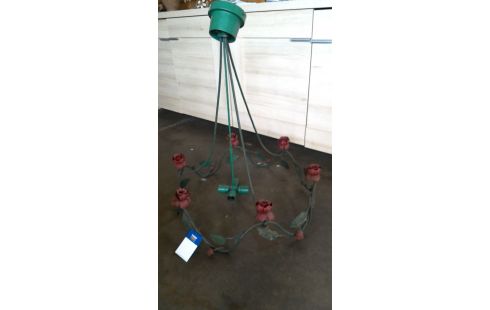 LUSTRE FER FORGE FLEUR