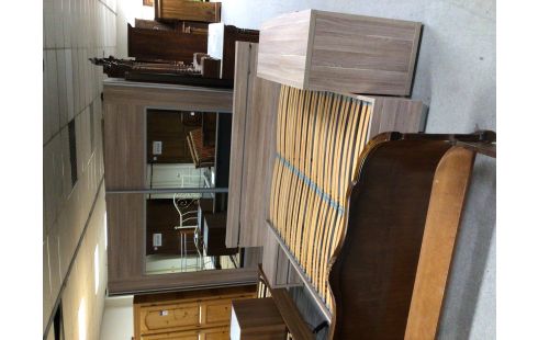 CHAMBRE A COUCHER MODERNE 160X200 GR 2 PORTES COMMODE CHEVETS