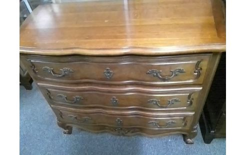 COMMODE 3 TIROIRS MERISIER STYLE REGENCE