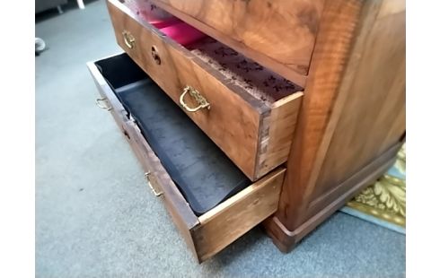 COMMODE Ancienne Noyer 3 Tiroirs