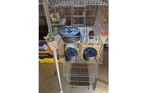 HALTERES GM + 2 PETITS + ATTACHES + 52 KGS DE POIDS