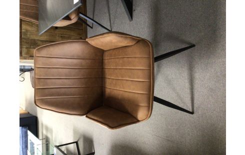 CHAISE PERCY COGNAC LOT DE 4