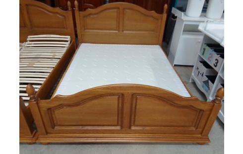 LIT 160X200 CHÊNE MASSIF + SOMMIER L'UNITE