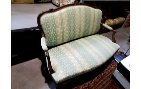 BANQUETTE DE STYLE TISSU VERT