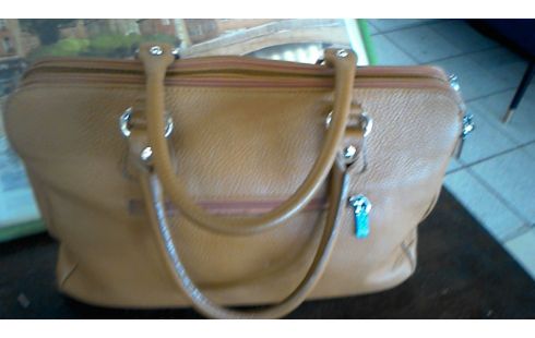 SAC A MAIN BEIGE CUIR