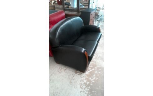 SOFA KUNSTLEDER SCHWARZ