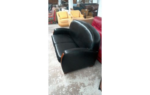 SOFA KUNSTLEDER SCHWARZ