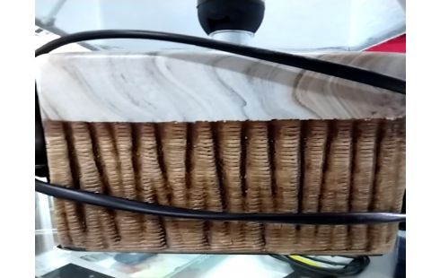 LAMPE DE CHEVET Abat jour gris