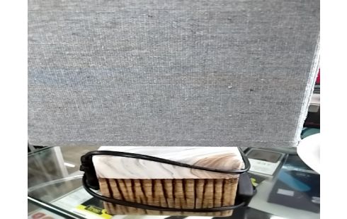 LAMPE DE CHEVET Abat jour gris