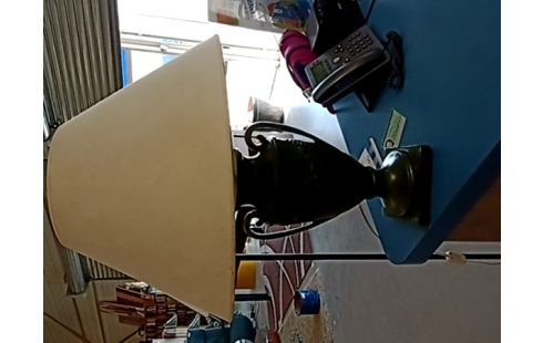 LAMPE VERTE VASE ET BLANCHE