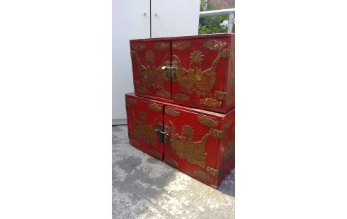 KOFFER 1 CHINESISCH LACKIERT BEISTELLTISCH