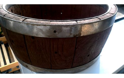 BLOEMPOT 1/2 TON HOUT