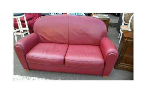 CANAPE CLUB CUIR PLEINE FLEUR