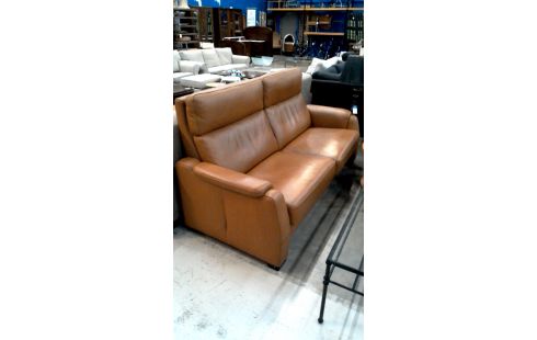 ZETEL LEDER 2/3PERS/COGNAC