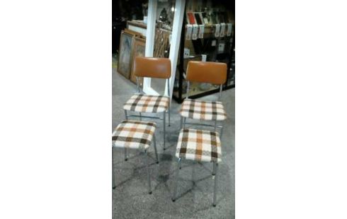 CHAISE +TABOURET ENSEMBLE CARREAUX VINTAGE