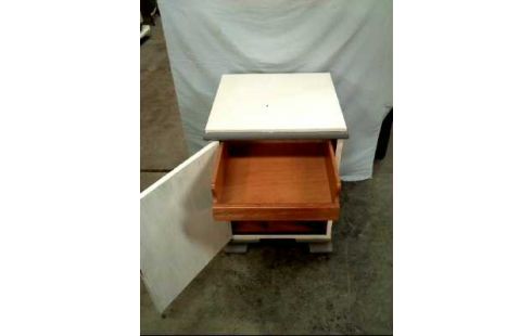 BEISTELLMÖBEL WEISS 1-TÜR 1-SCHUB. 2-EB.