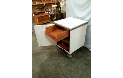 BEISTELLMÖBEL WEISS 1-TÜR 1-SCHUB. 2-EB.