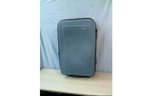 KOFFER BLAU STOFF MIT ROLLEN 2 FÄCHER