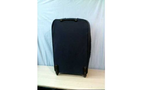 KOFFER BLAU STOFF MIT ROLLEN 2 FÄCHER