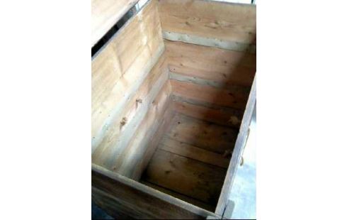 KISTE HOLZ HELL MIT TRANSPORTSEILEN