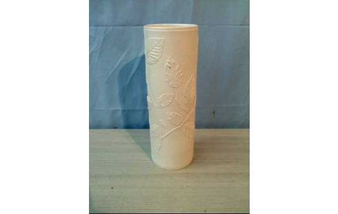 VASE WEISS PORZ BLÄTTER <AK KAISER>