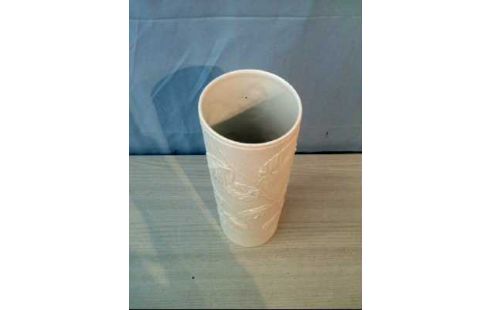 VASE WEISS PORZ BLÄTTER <AK KAISER>