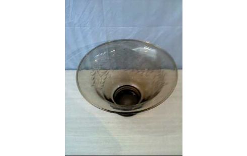 OBSTSCHALE RAUCHGLAS GROSS GESCHLIFFEN