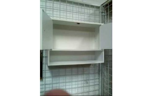 BADSCHRANK HOLZ WEIß 2-TÜREN 2-EBENEN