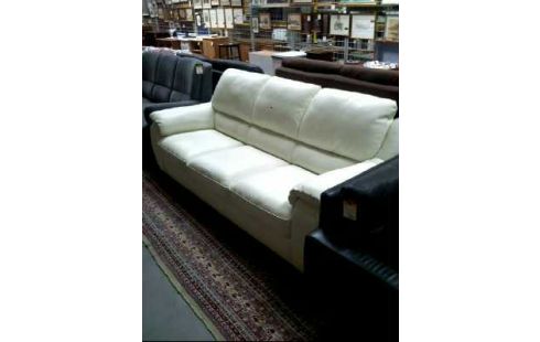 SOFA <ITALSOFA> LEDER WEIß 3-SITZER